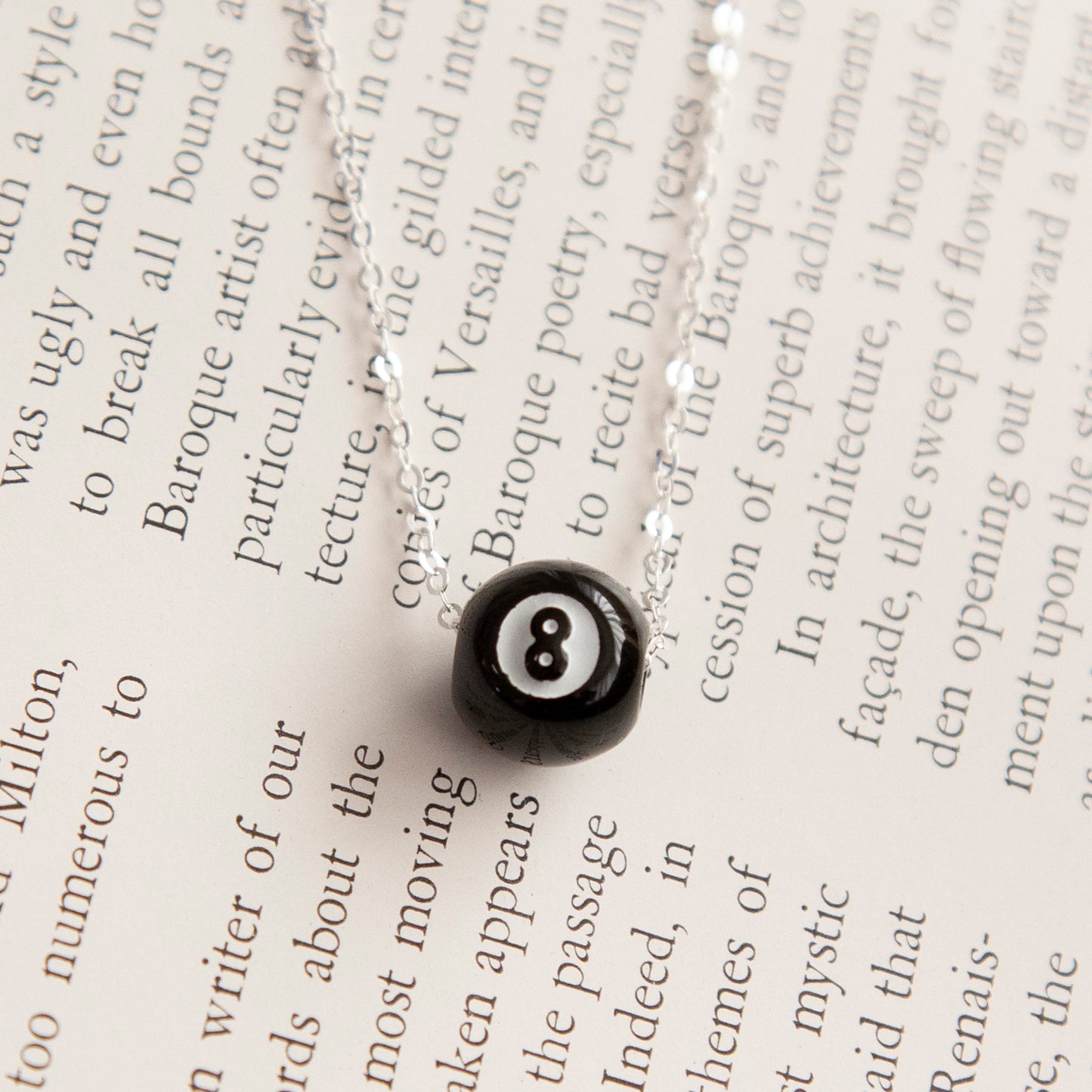 Vintage 8 Ball Charm Necklace