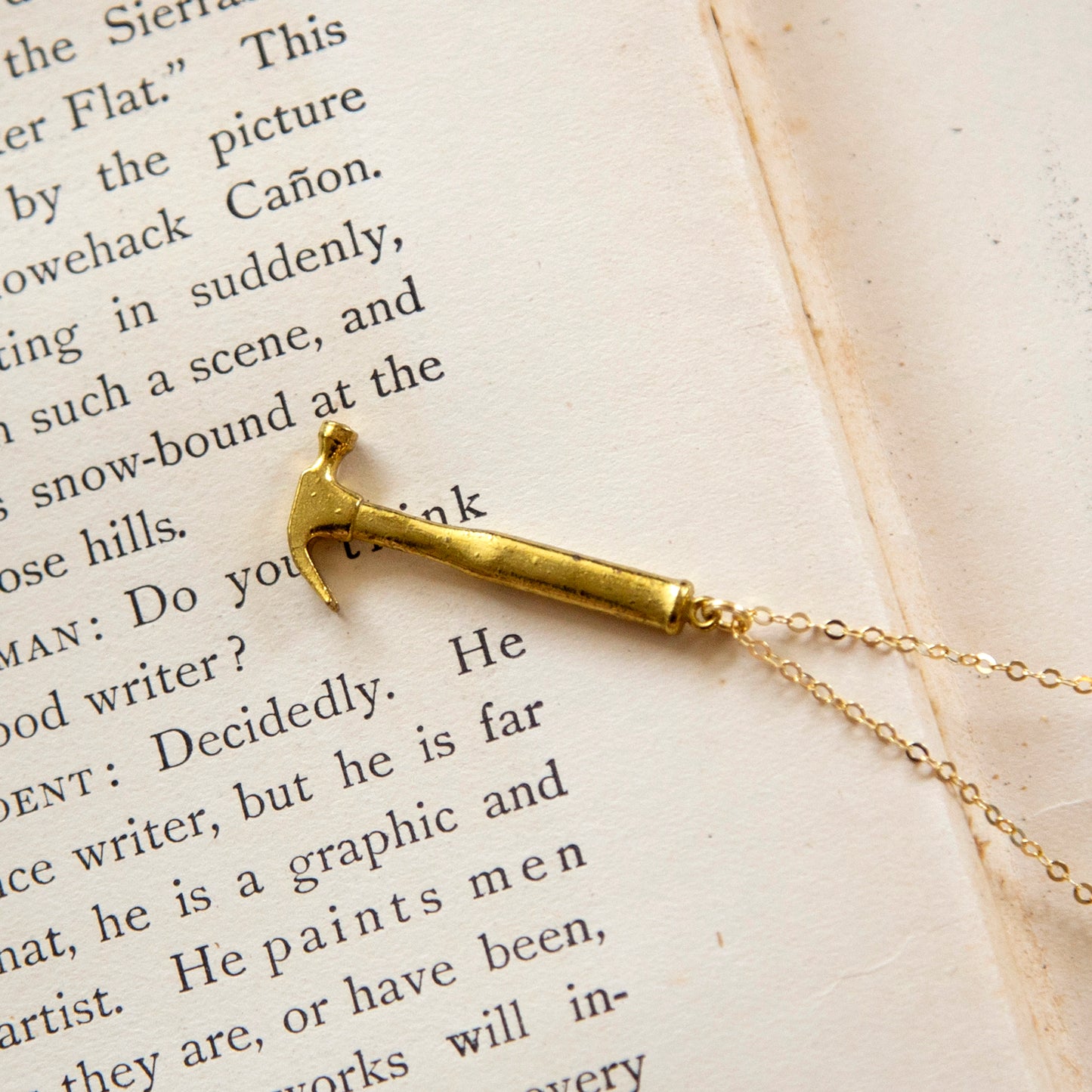 Vintage Hammer Charm Necklace