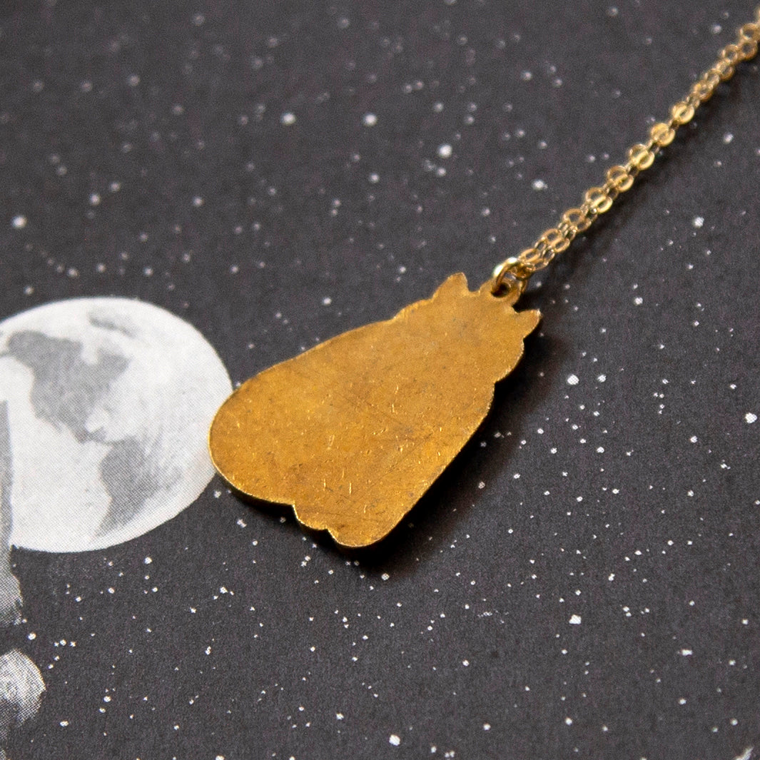 Vintage Cat Charm Necklace (Large)