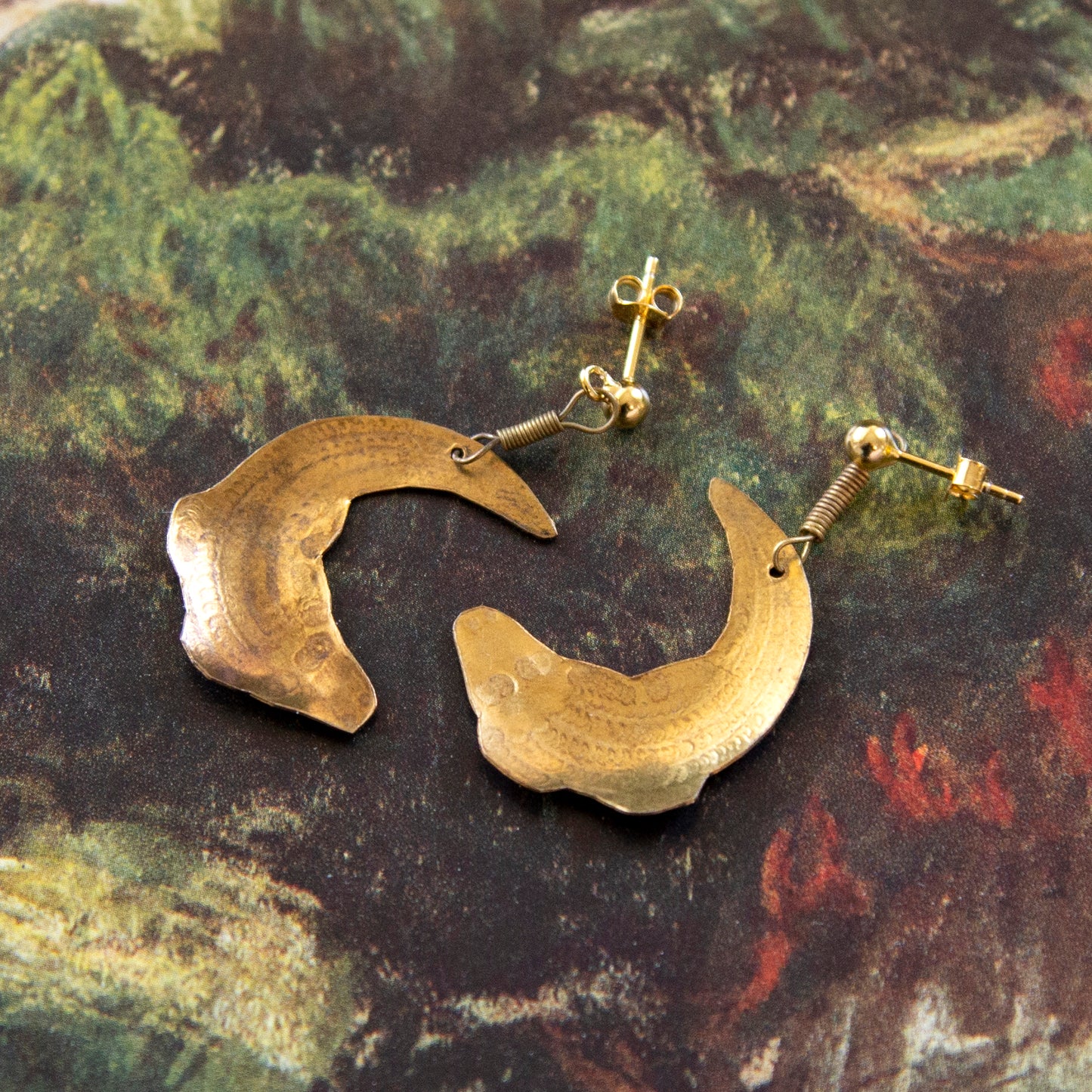 Vintage Alligator Charm Earrings