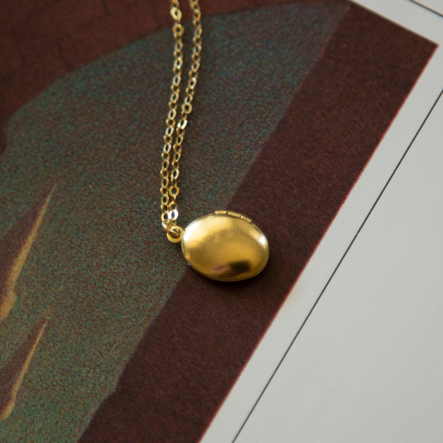 Vintage Mini Oval Locket Necklace