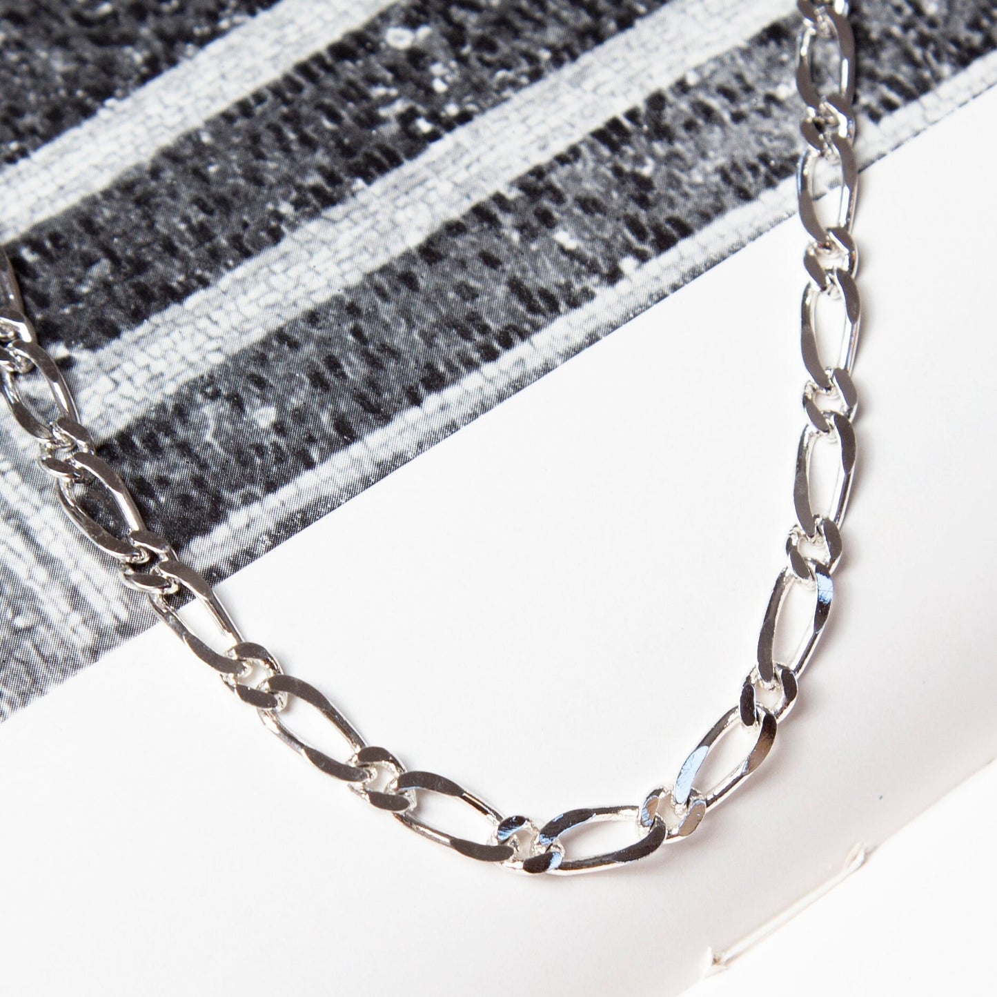 Vintage Silver Figaro Chain Necklace