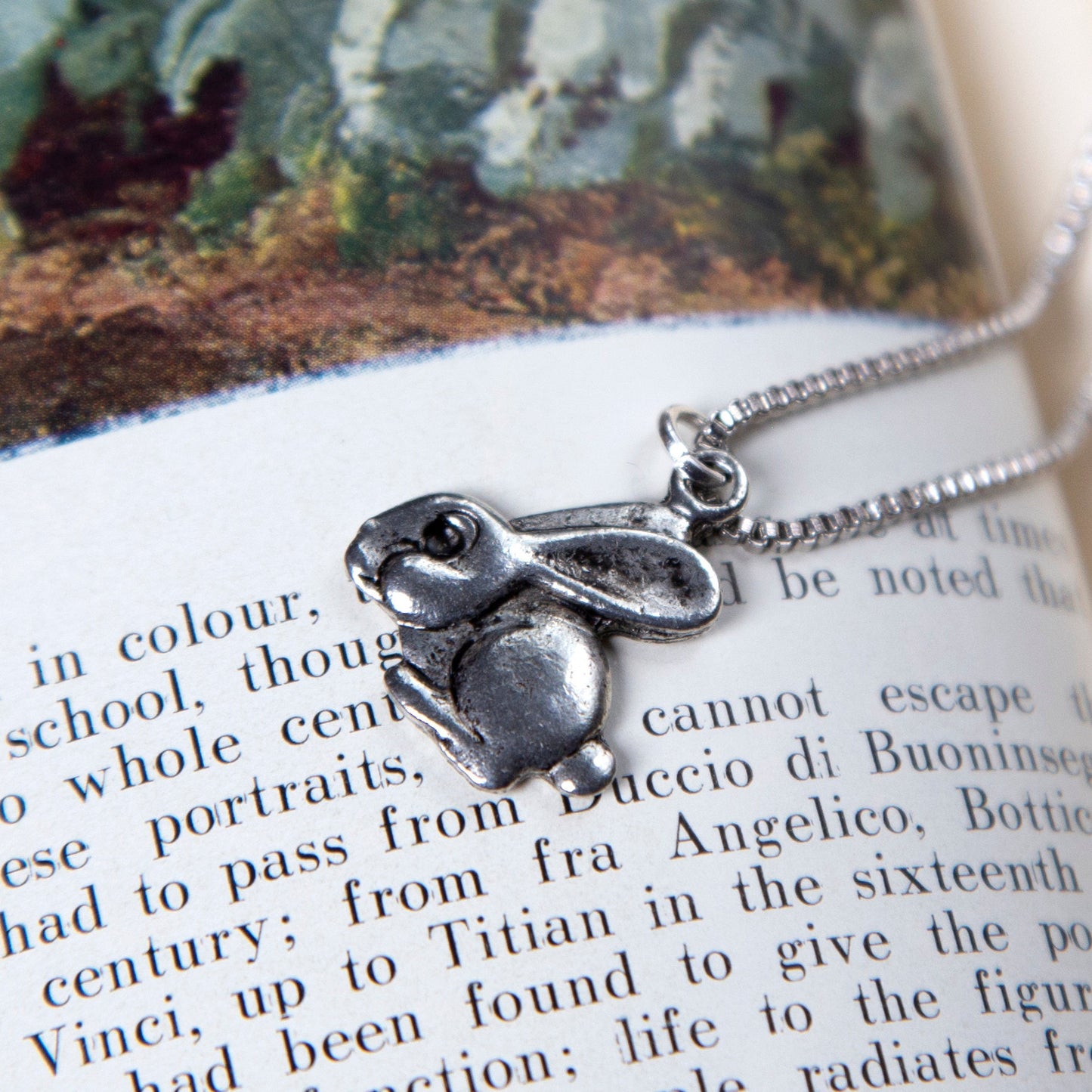 Vintage Rabbit Charm Necklace