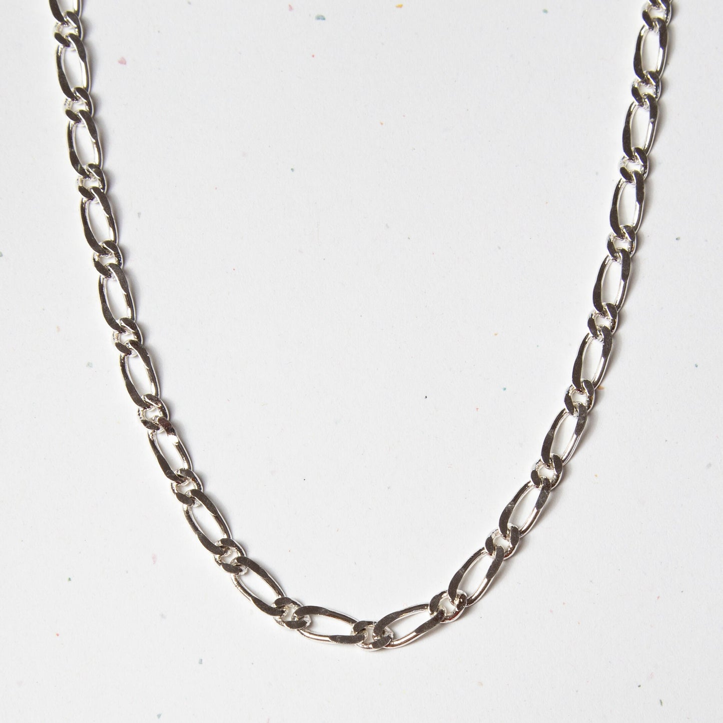Vintage Silver Figaro Chain Necklace