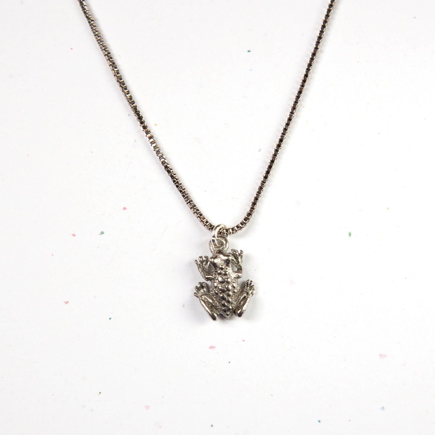 Vintage Frog Charm Necklace