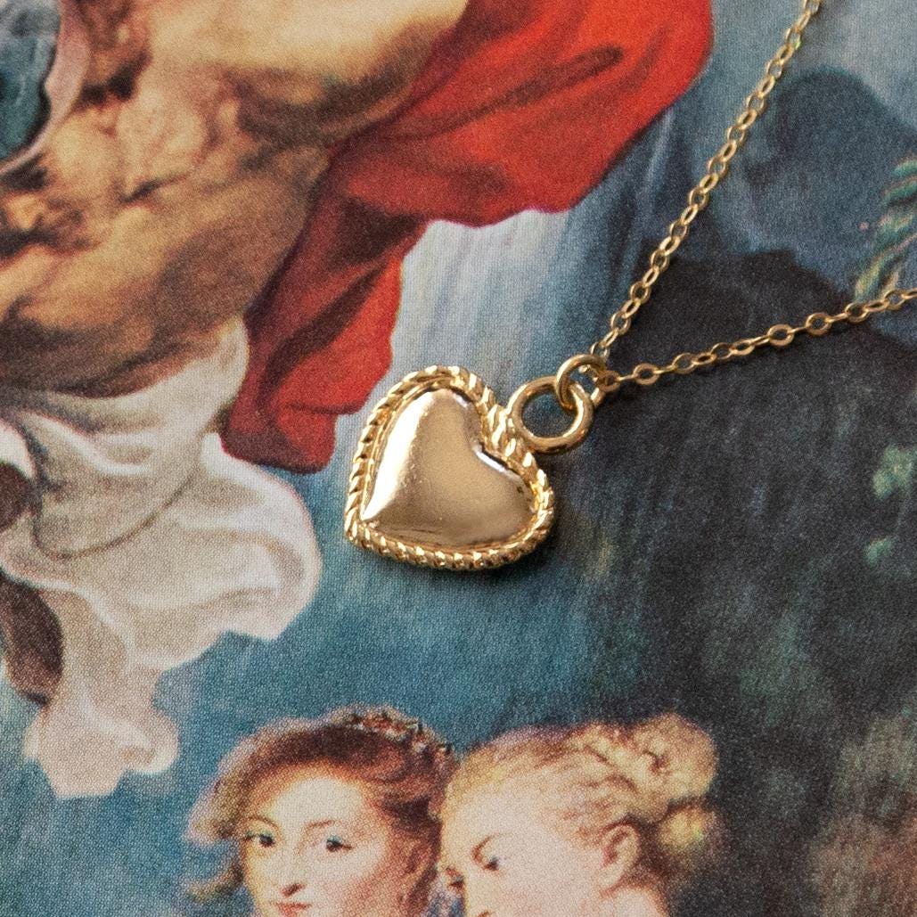 Vintage Gold Heart Necklace