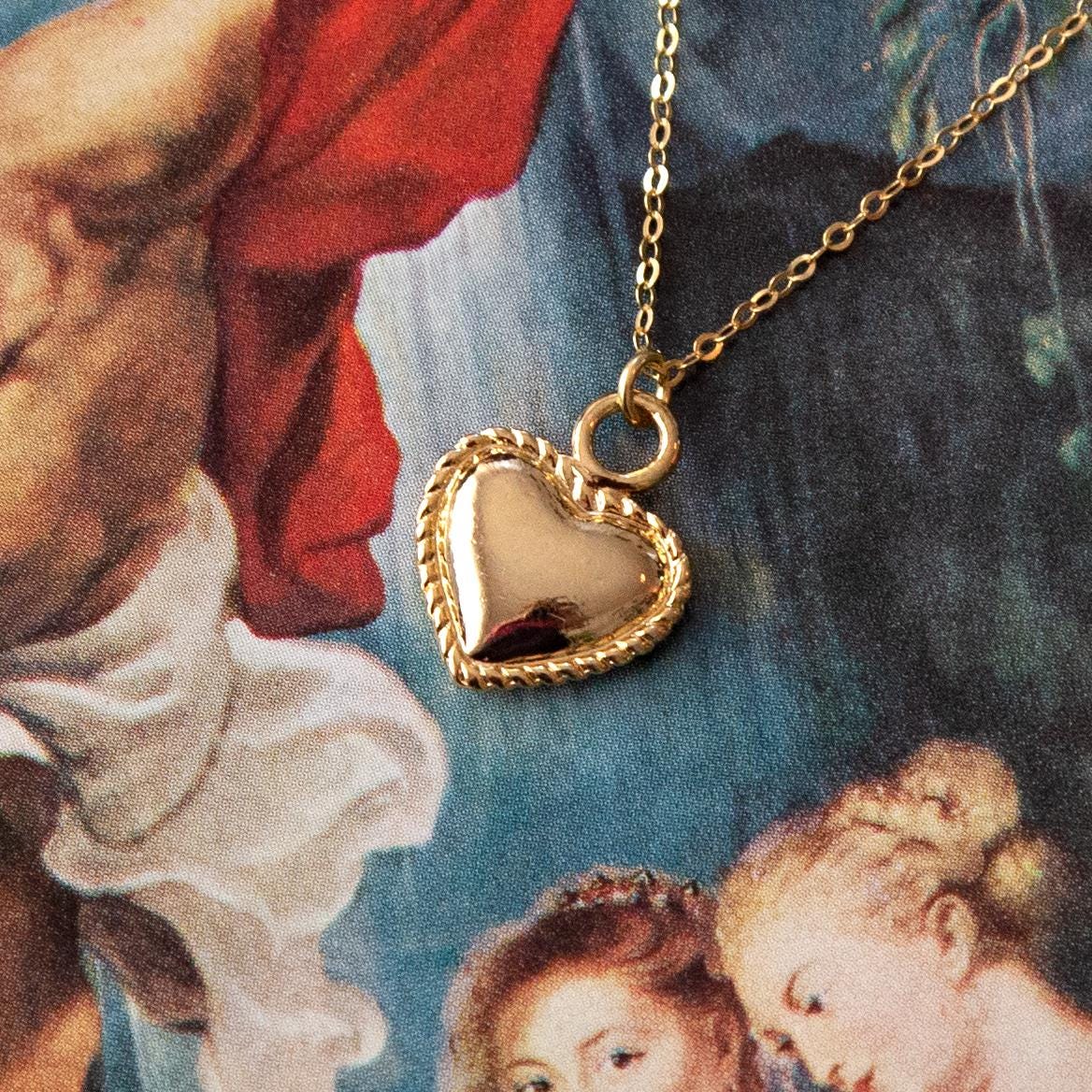 Vintage Gold Heart Necklace