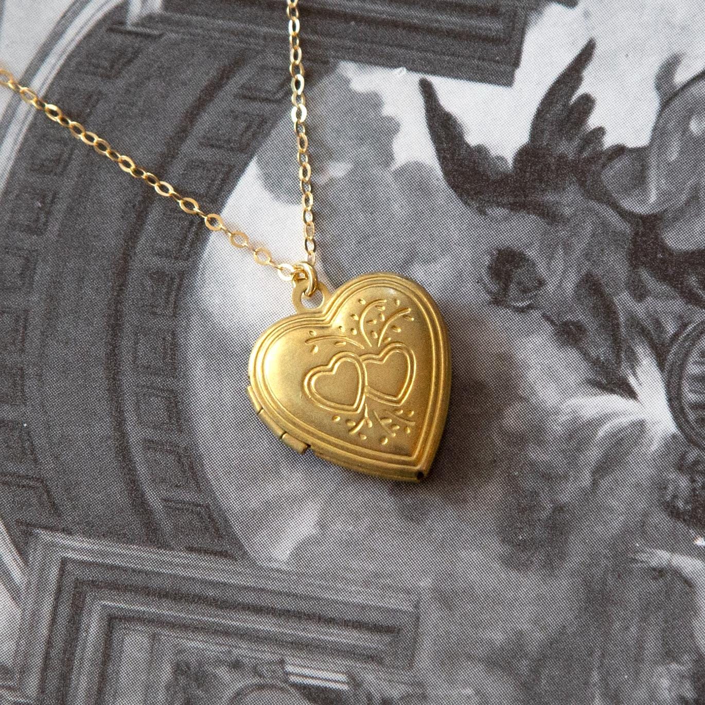 Vintage Heart Locket Necklace