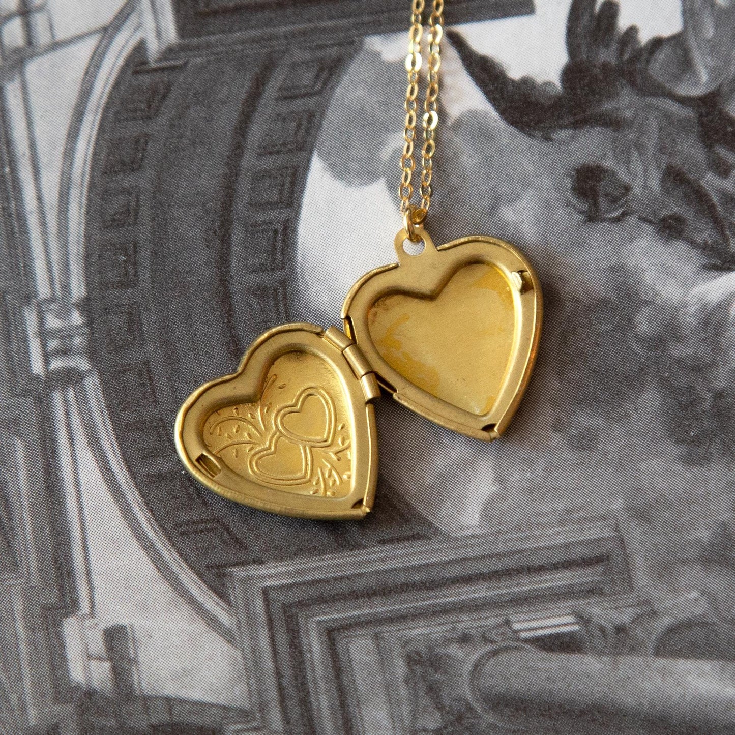 Vintage Heart Locket Necklace