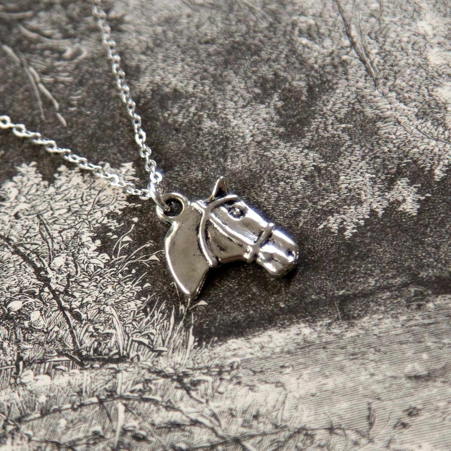 Vintage Horse Charm Necklace
