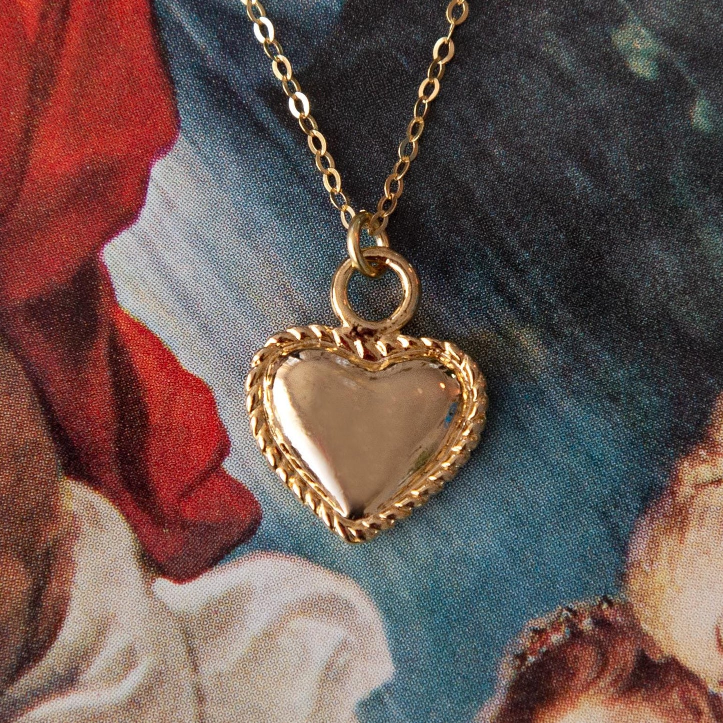 Vintage Gold Heart Necklace