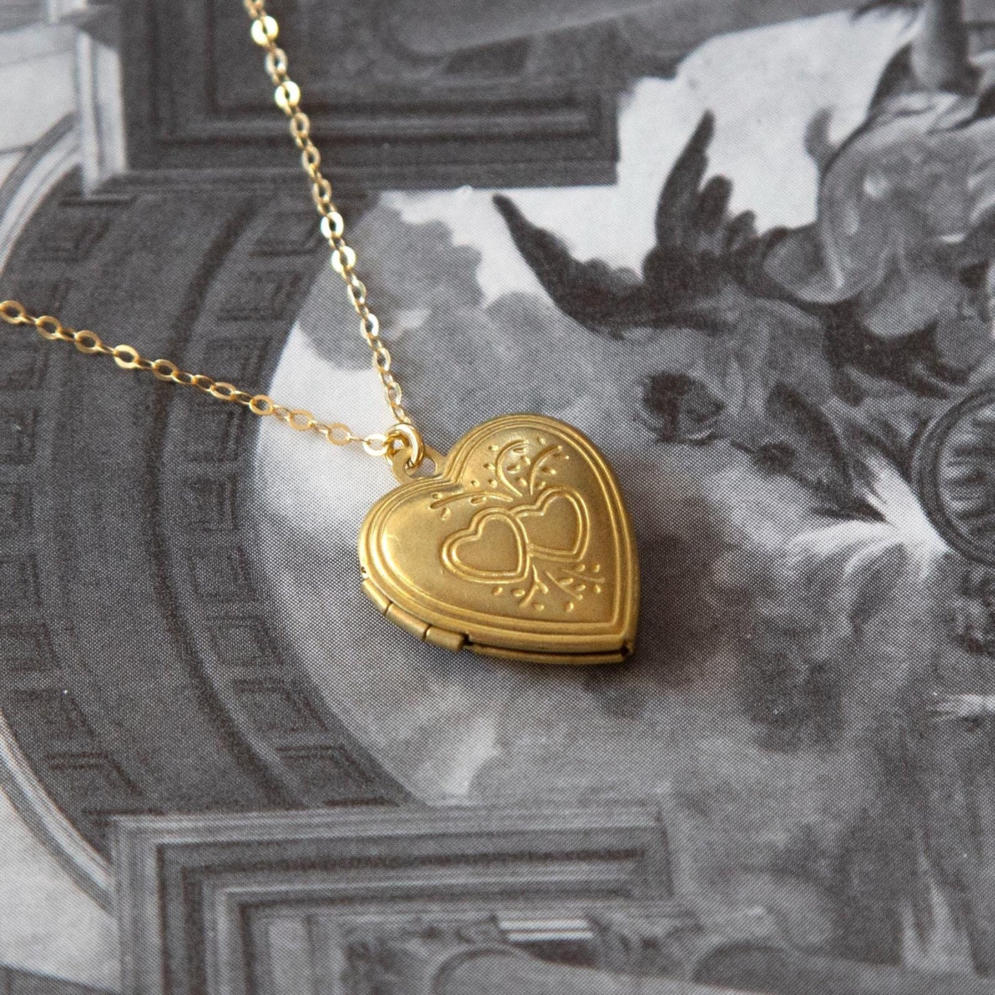 Vintage Heart Locket Necklace