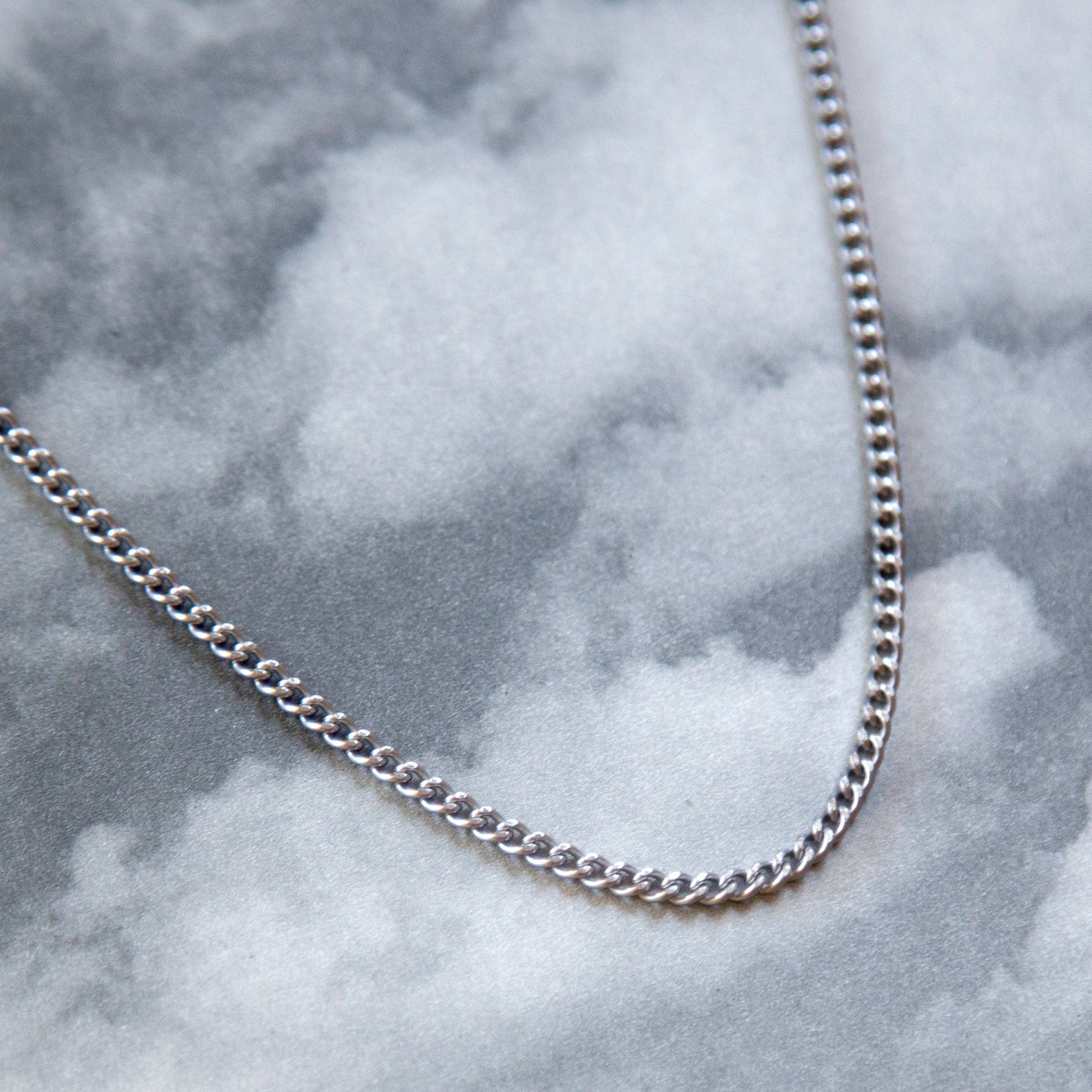 Vintage Silver Curb Chain Necklace – Kindred Objects