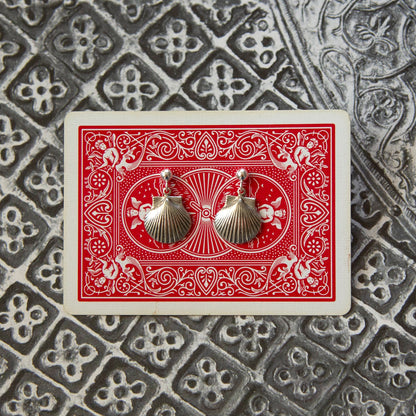 Vintage Silver Shell Earrings