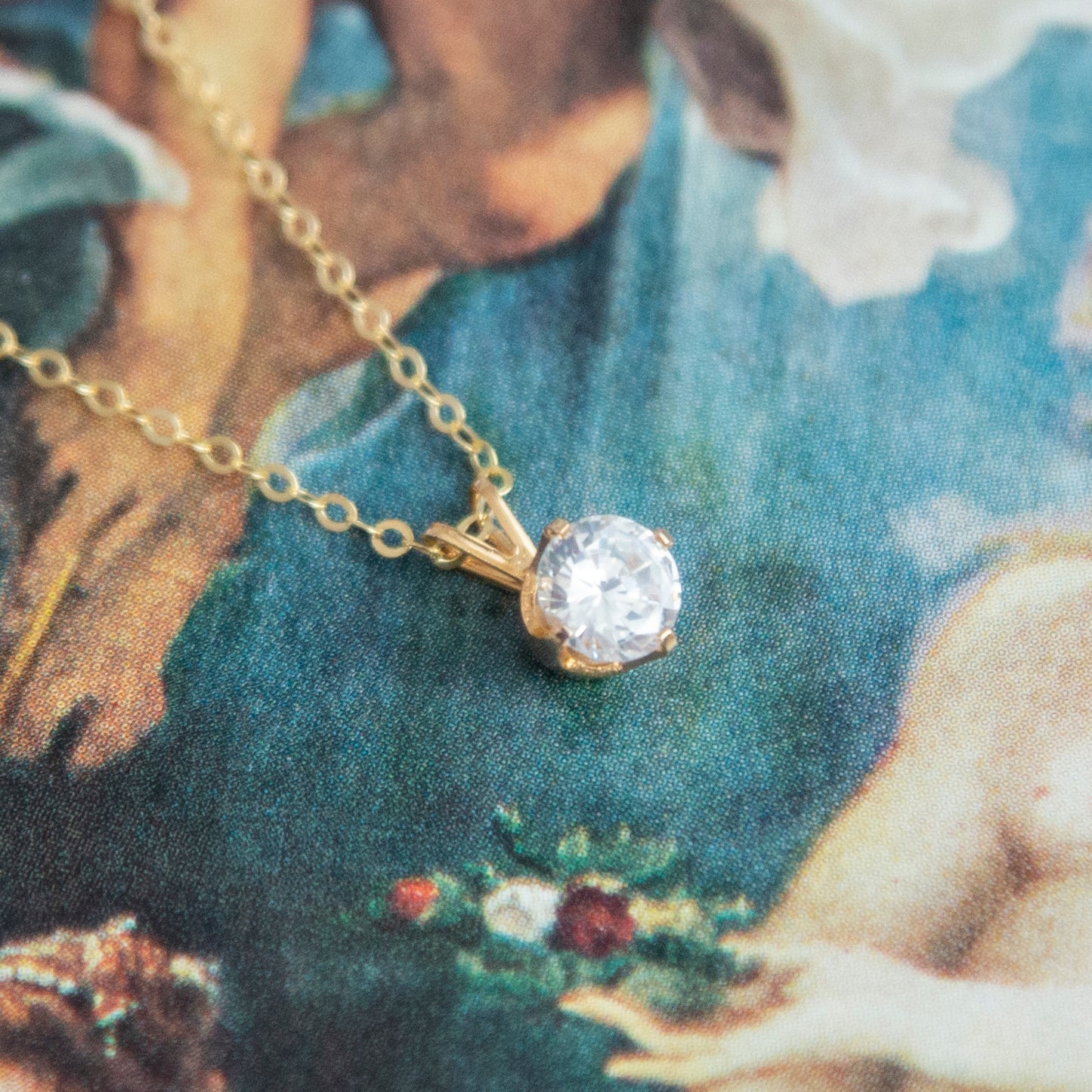 Vintage CZ Crystal Necklace