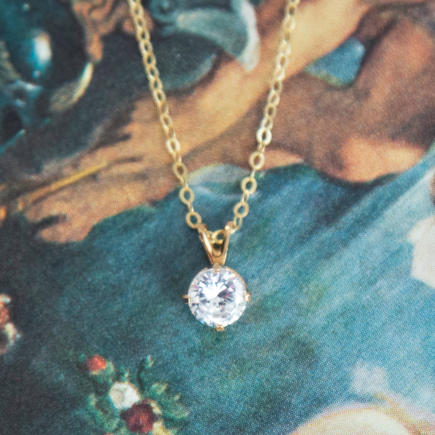 Vintage CZ Crystal Necklace