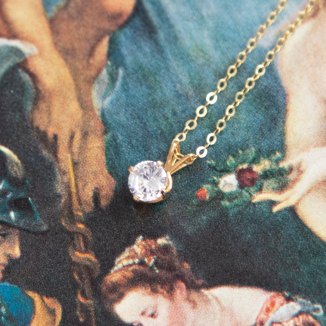 Vintage CZ Crystal Necklace