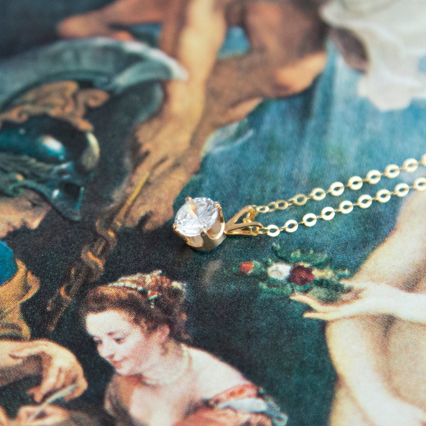 Vintage CZ Crystal Necklace