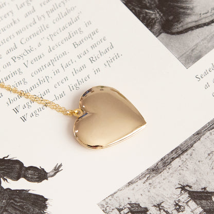 Vintage Gold 'I Love You' Heart Locket Necklace