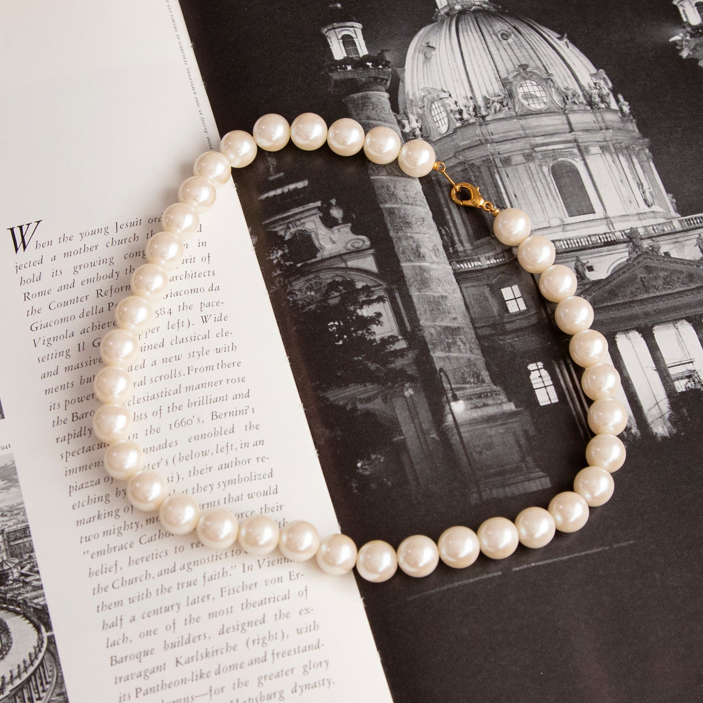 Vintage Chunky Pearl Necklace