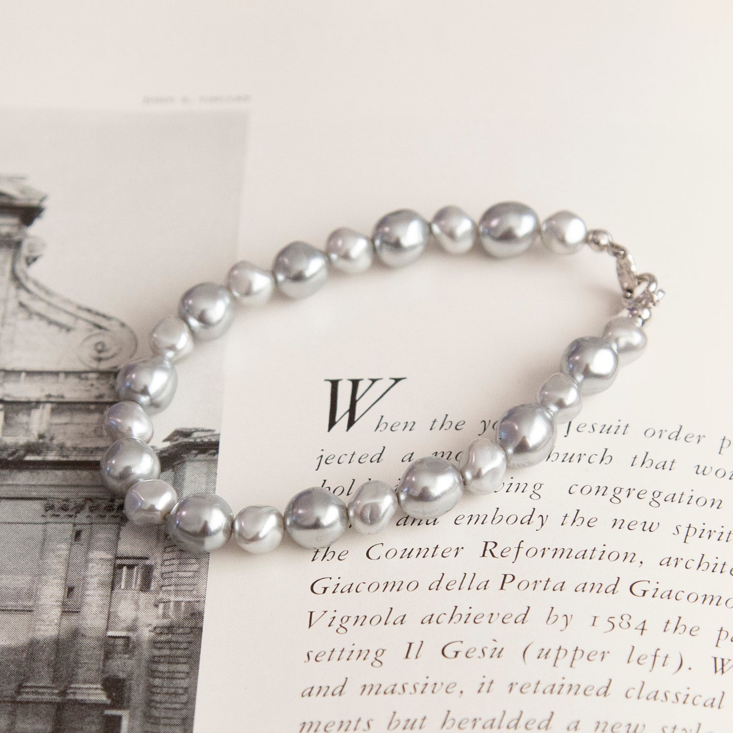 Vintage Baroque Pearl Bracelet