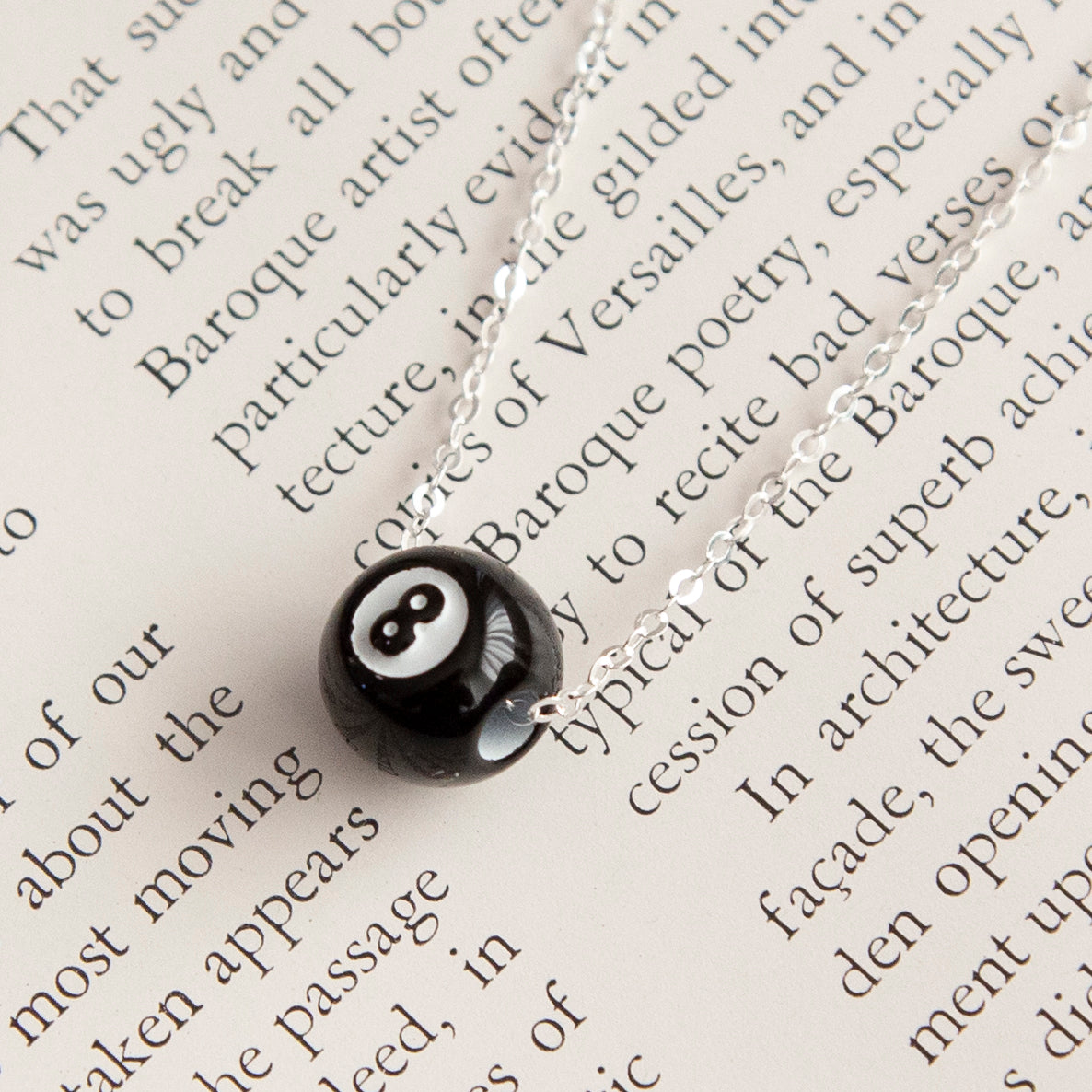 Vintage 8 Ball Charm Necklace