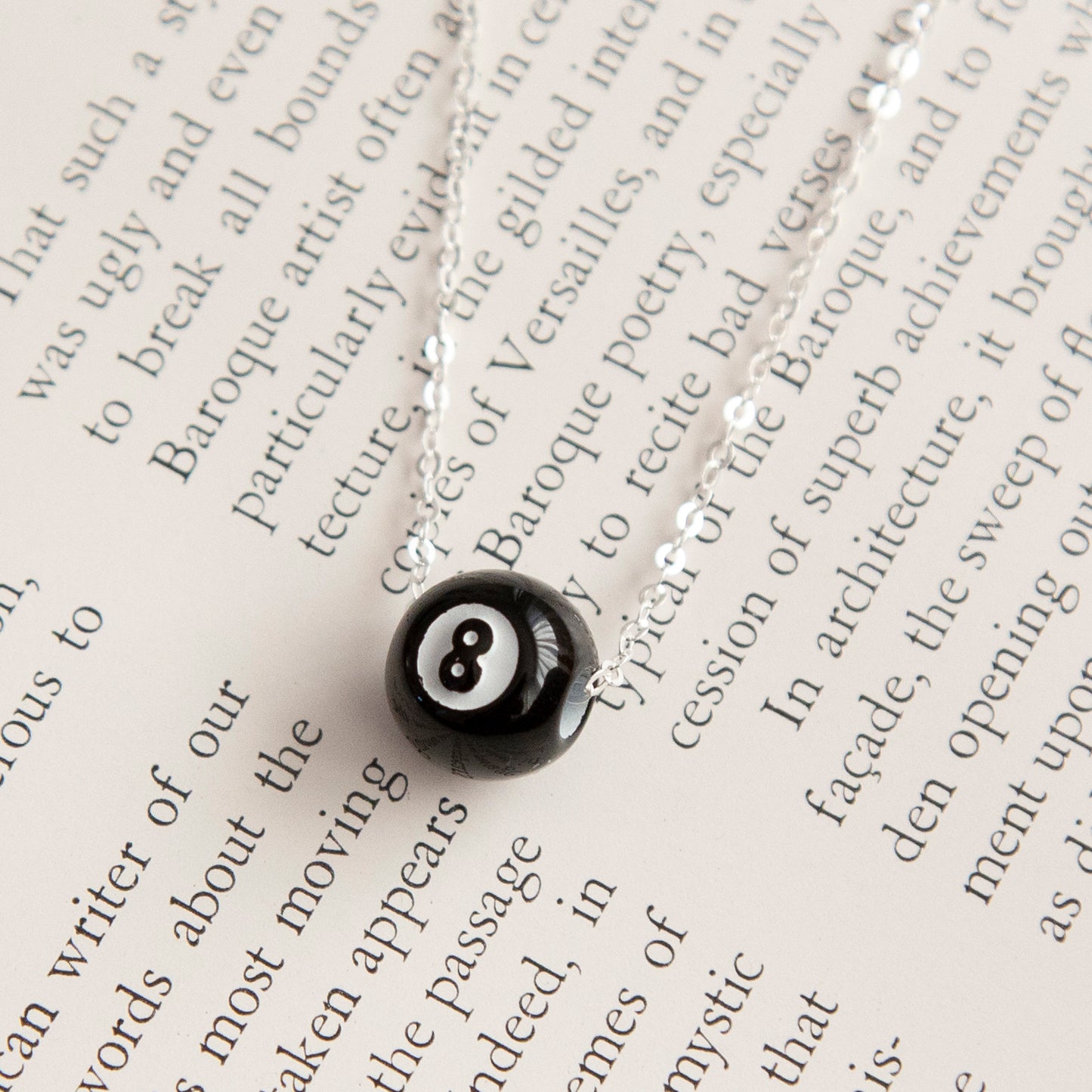 Vintage 8 Ball Charm Necklace