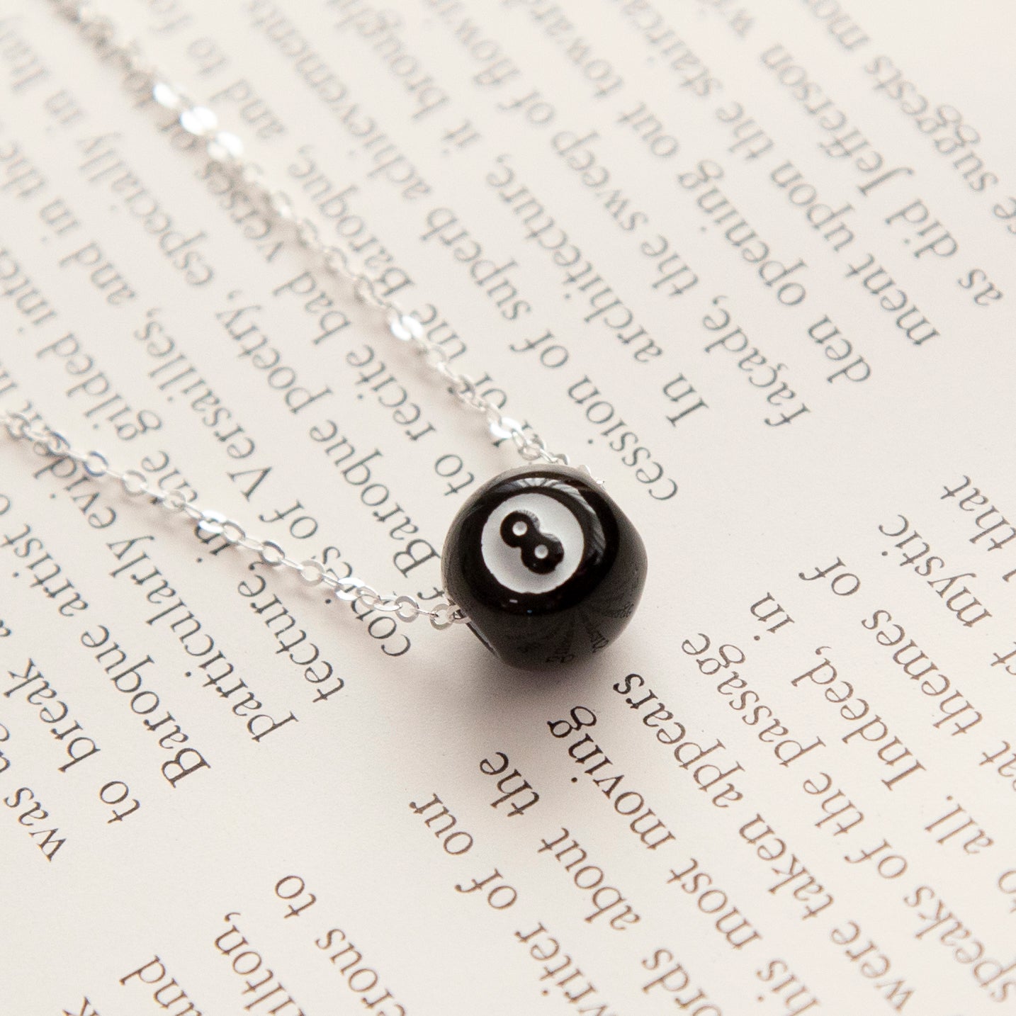 Vintage 8 Ball Charm Necklace