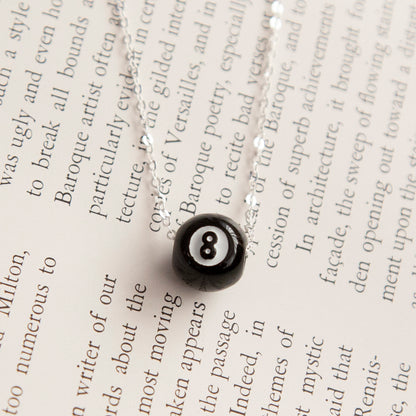 Vintage 8 Ball Charm Necklace