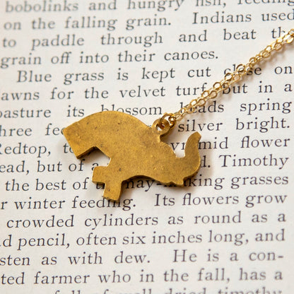 Vintage Elephant Charm Necklace