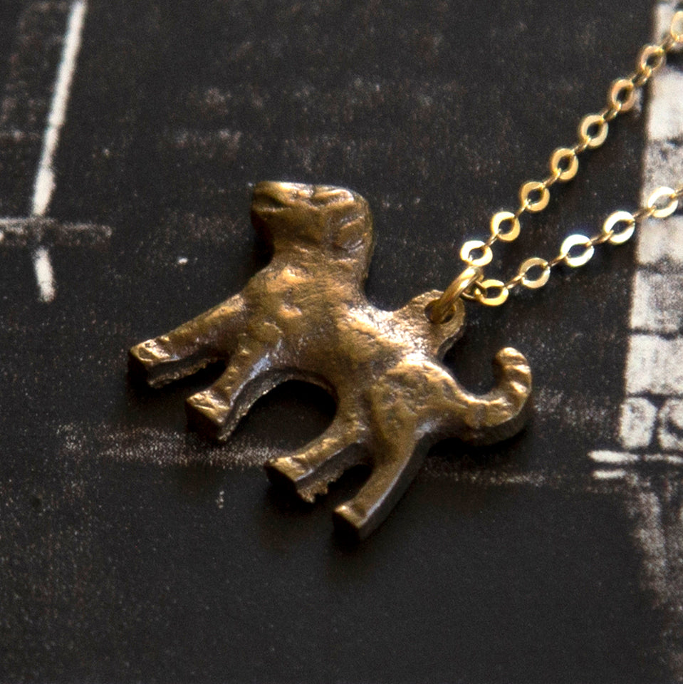 Vintage Dog Charm Necklace