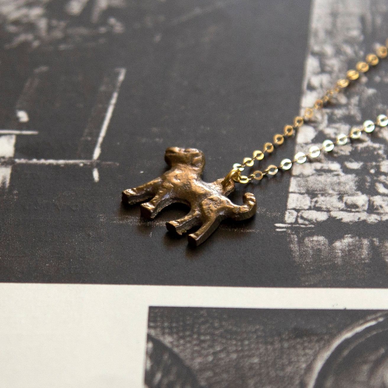 Vintage Dog Charm Necklace