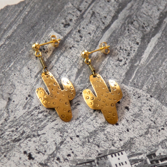 Vintage Cactus Charm Earrings (Medium)