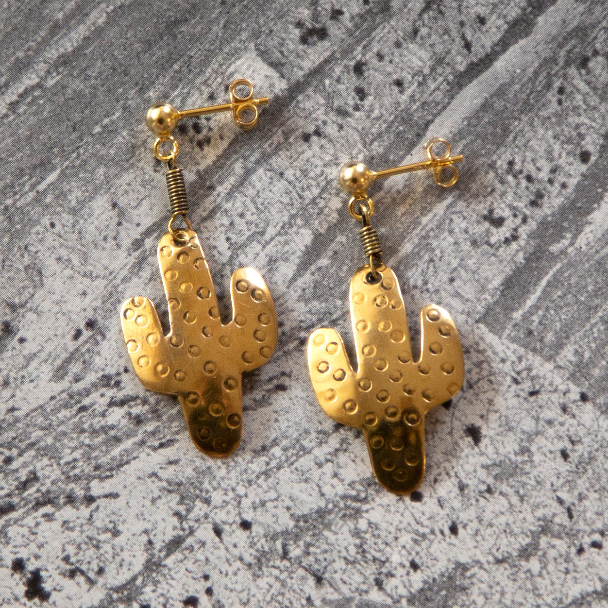 Vintage Cactus Charm Earrings (Medium)