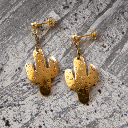 Vintage Cactus Charm Earrings (Medium)