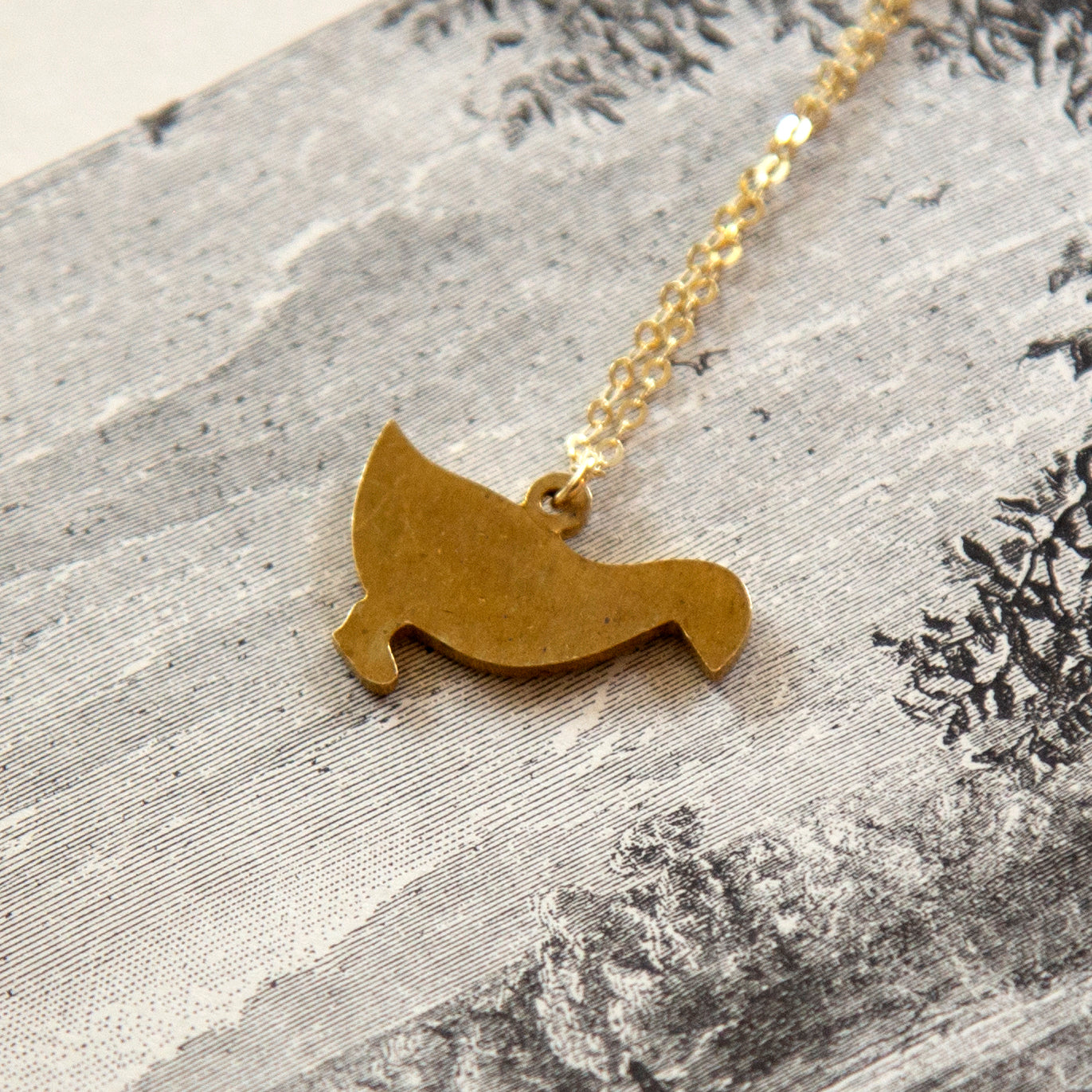 Vintage Duck Charm Necklace