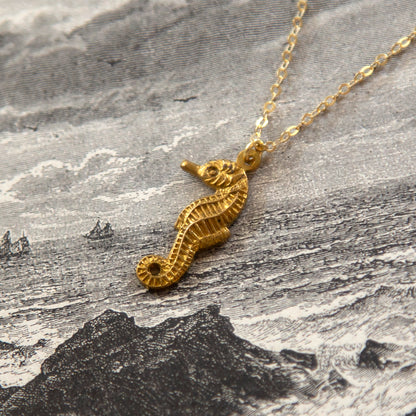 Vintage Seahorse Charm Necklace