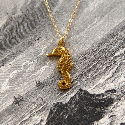 Vintage Seahorse Charm Necklace