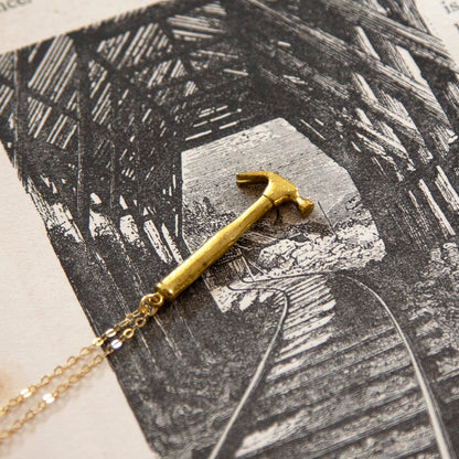 Vintage Hammer Charm Necklace