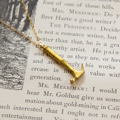 Vintage Hammer Charm Necklace