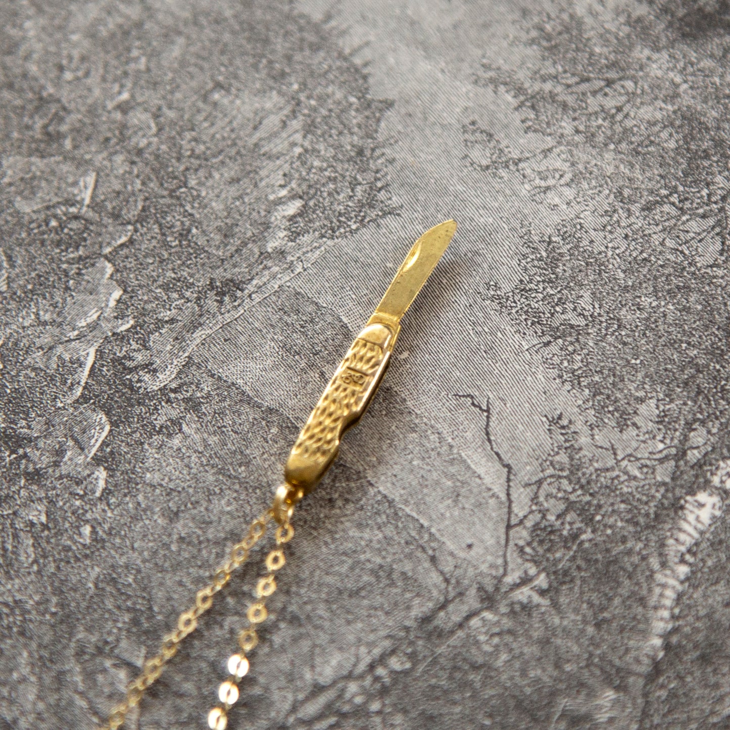 Vintage Pocket Knife Charm Necklace