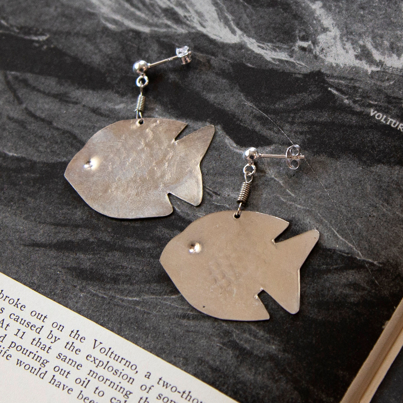 Vintage Fish Charm Earrings