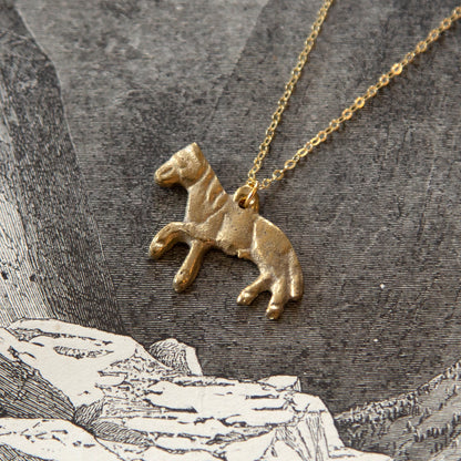 Vintage Folk Horse Charm Necklace
