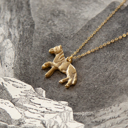 Vintage Folk Horse Charm Necklace