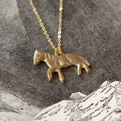 Vintage Folk Horse Charm Necklace