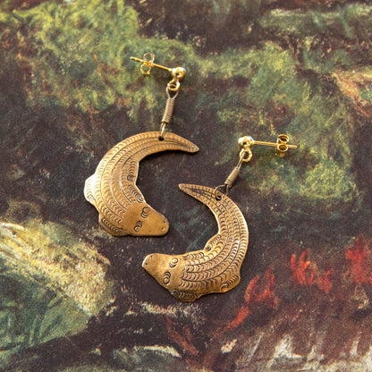 Vintage Alligator Charm Earrings