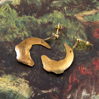 Vintage Alligator Charm Earrings