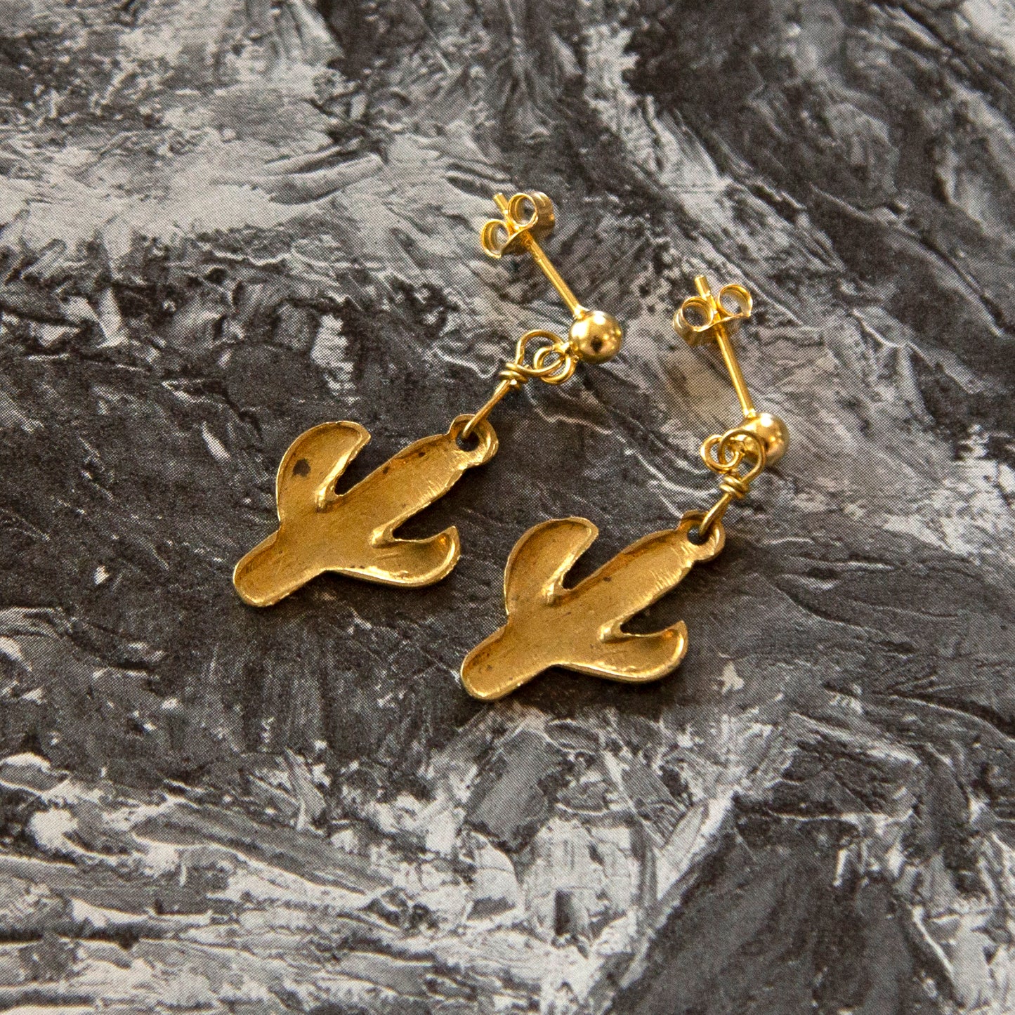 Vintage Cactus Charm Earrings (Small)