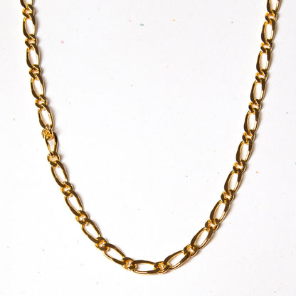 Vintage Gold Figaro Chain Necklace