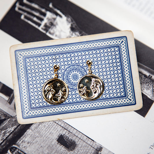 Vintage Moon & Stars Earrings